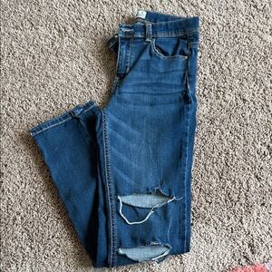 Jordache Girls Dark Blue Ripped Skinny Jeans Size 16